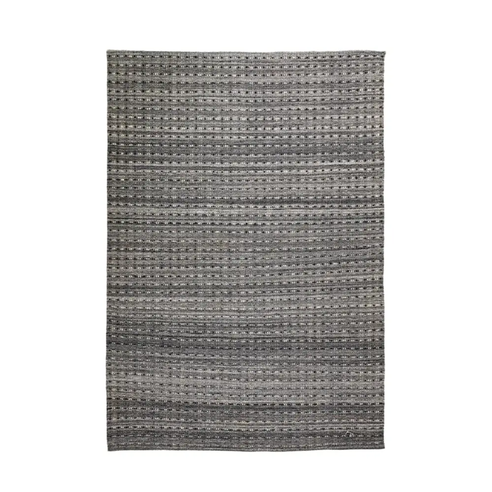Indoor Outdoor Twin Stitch Design Rug Large - Grey - 5x7 Feet