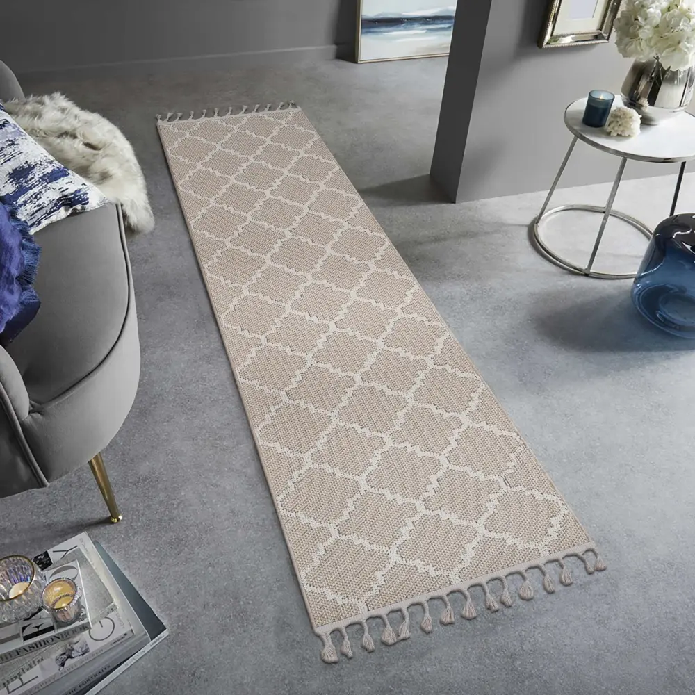 Non-Slip Backing Guros - Trellis Indoor / Outdoor Area Rug