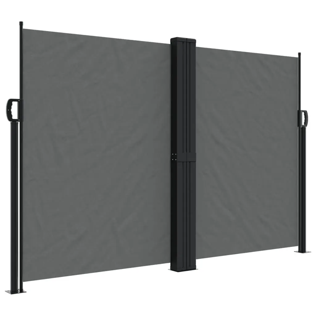 63x472.4 Inch Retractable Side Awning Anthracite Outdoor Shade Solution