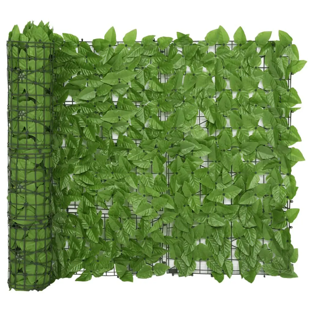 Balcony Screen Green Leaves 236.2x39.4 Inches Privacy Panel