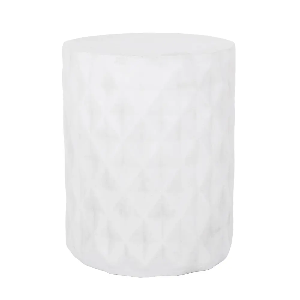 Adjustable Height Outdoor Lightweight Concrete, Side Table - Antique Chalk