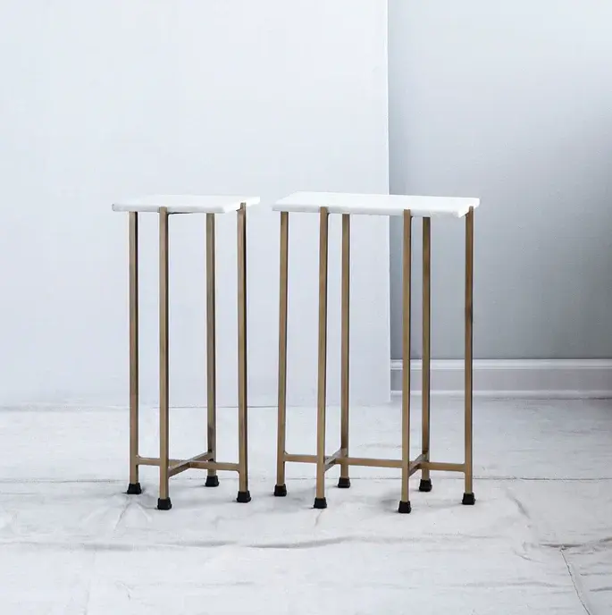 Adjustable Height Shimmer Side Table