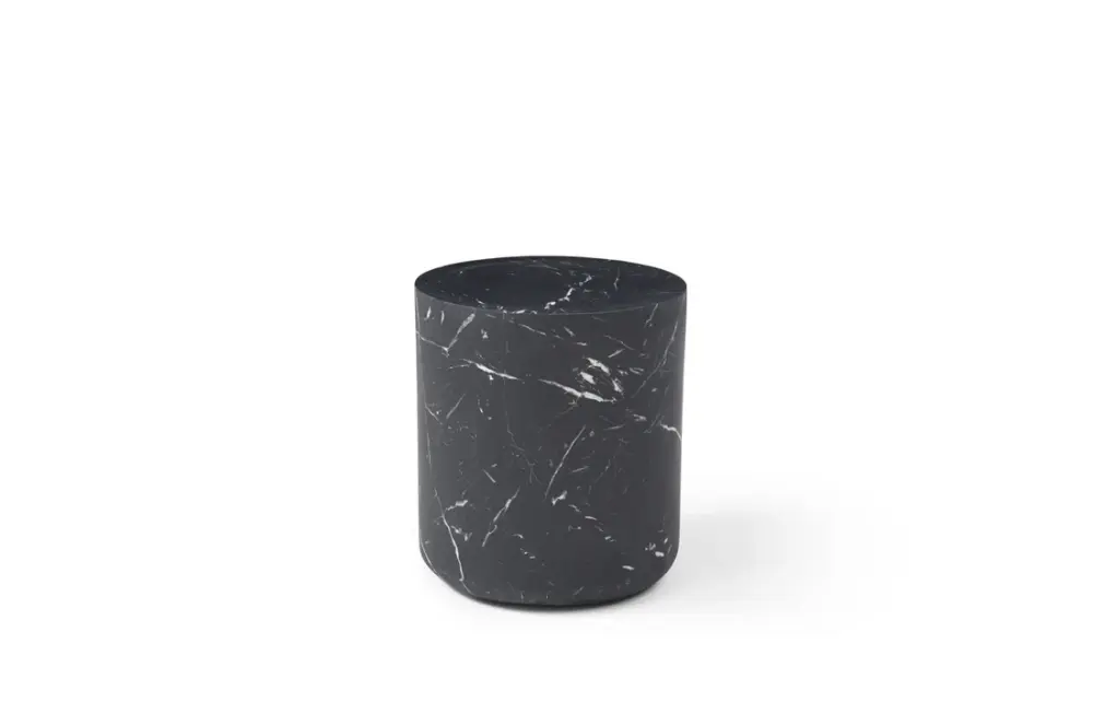 All-Weather Ciladro Faux Marble Round Side Table - Onyx | Outlet