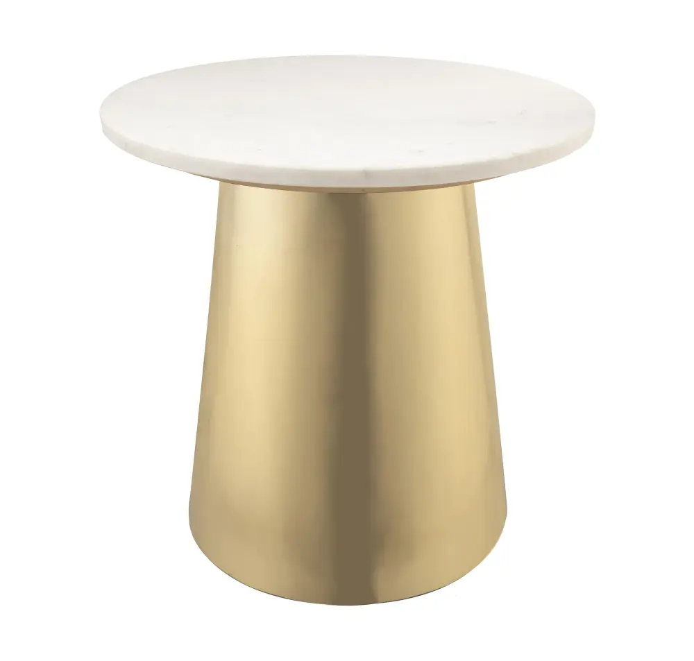 Bleeker Marble Side Table Weatherproof Mosaic Tile