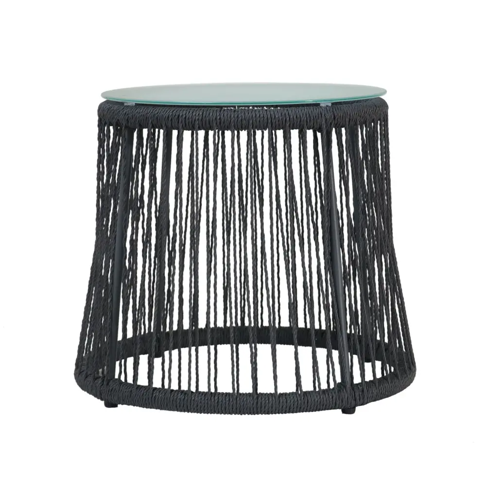 Boho Southport - Side Table Glass Top Poolside