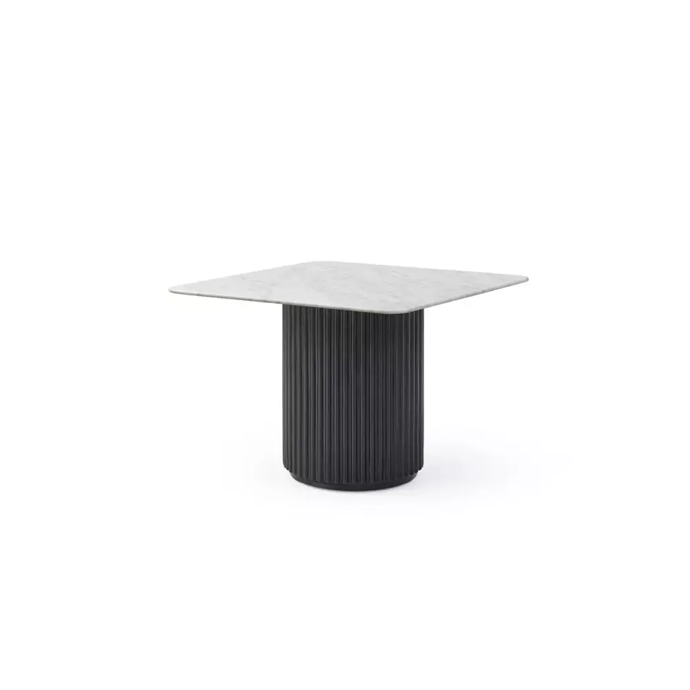 Lantine Marble Side Table - Matte Charcoal