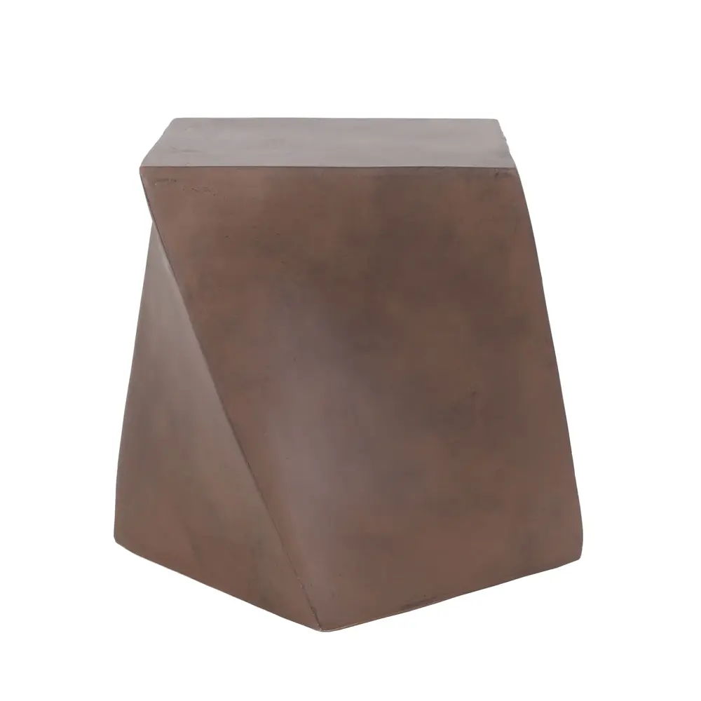 Outdoor Lightweight Concrete Side Table - Espresso