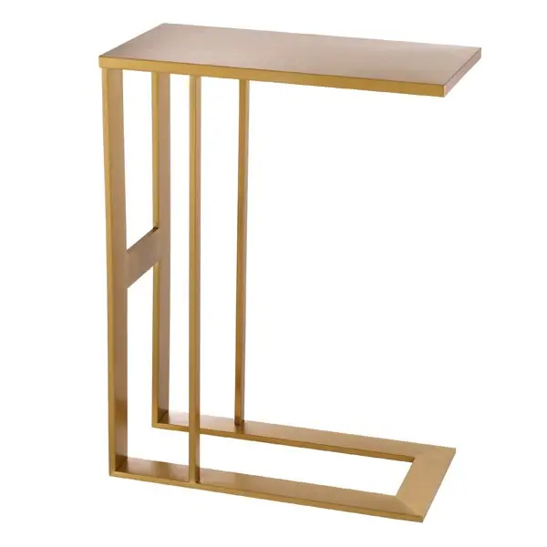 Pierre Side Table - Satin-brushed Brass
