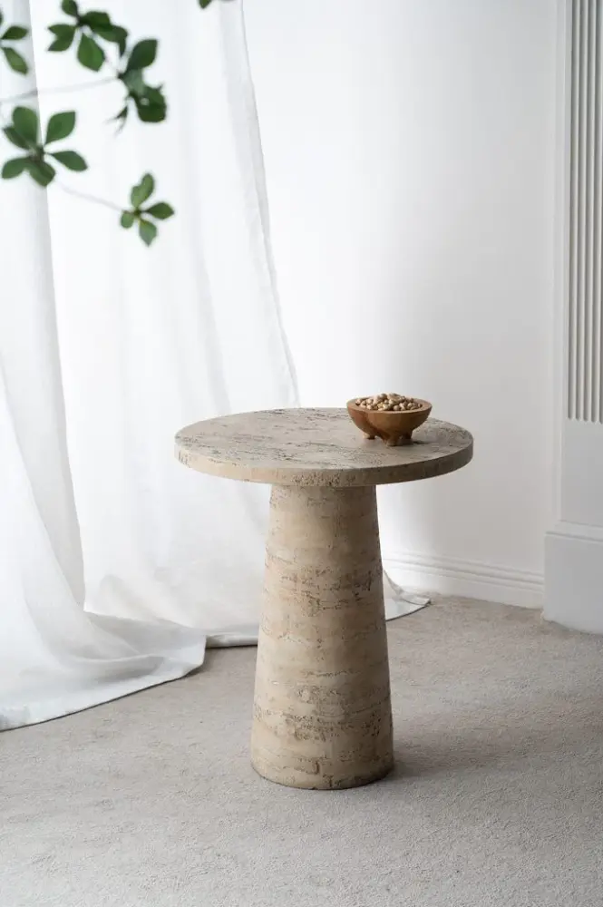 Round Bistro Round Side Table Pedestal Base