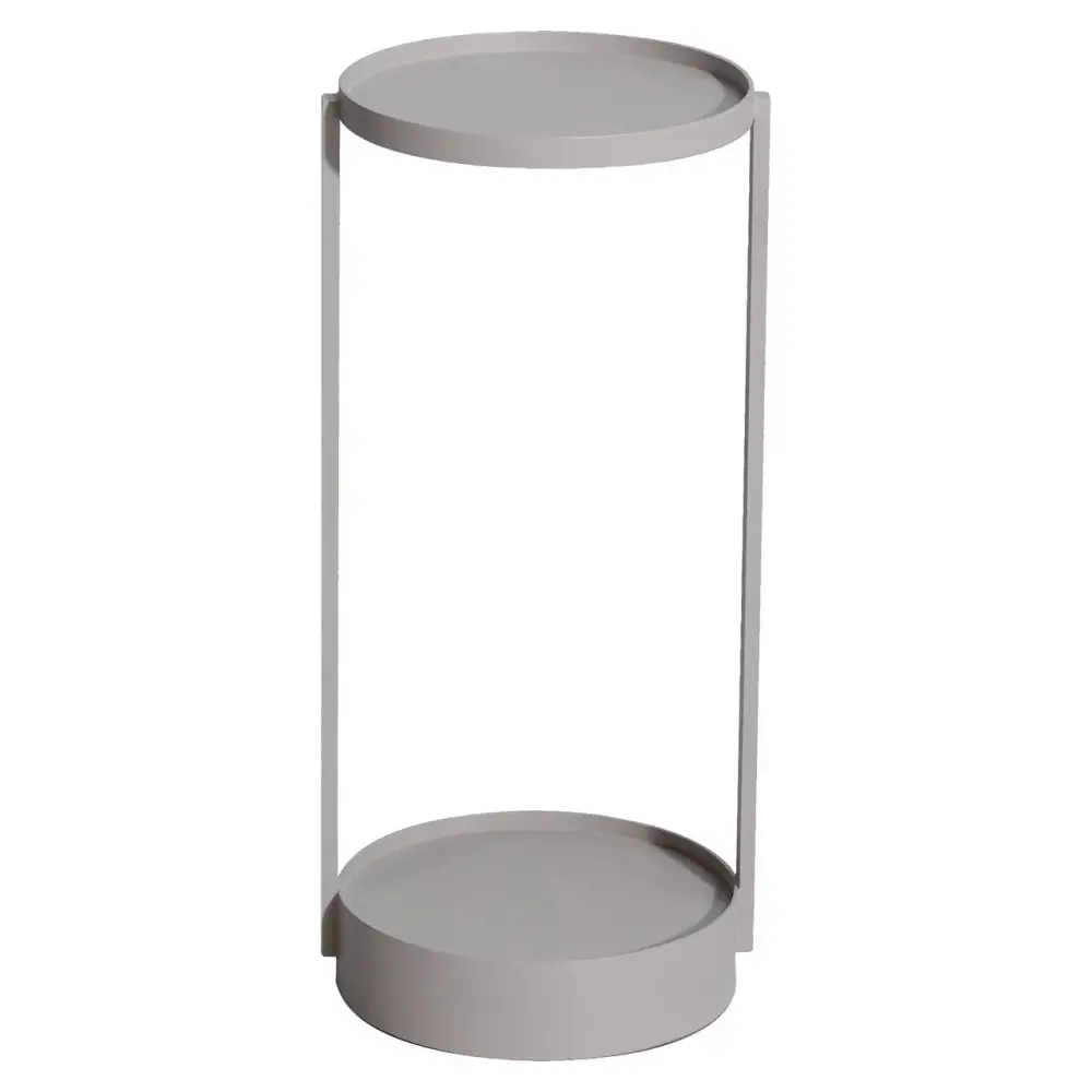 Stone Top Reed Outdoor Aluminium End Table - Buoyant Beige