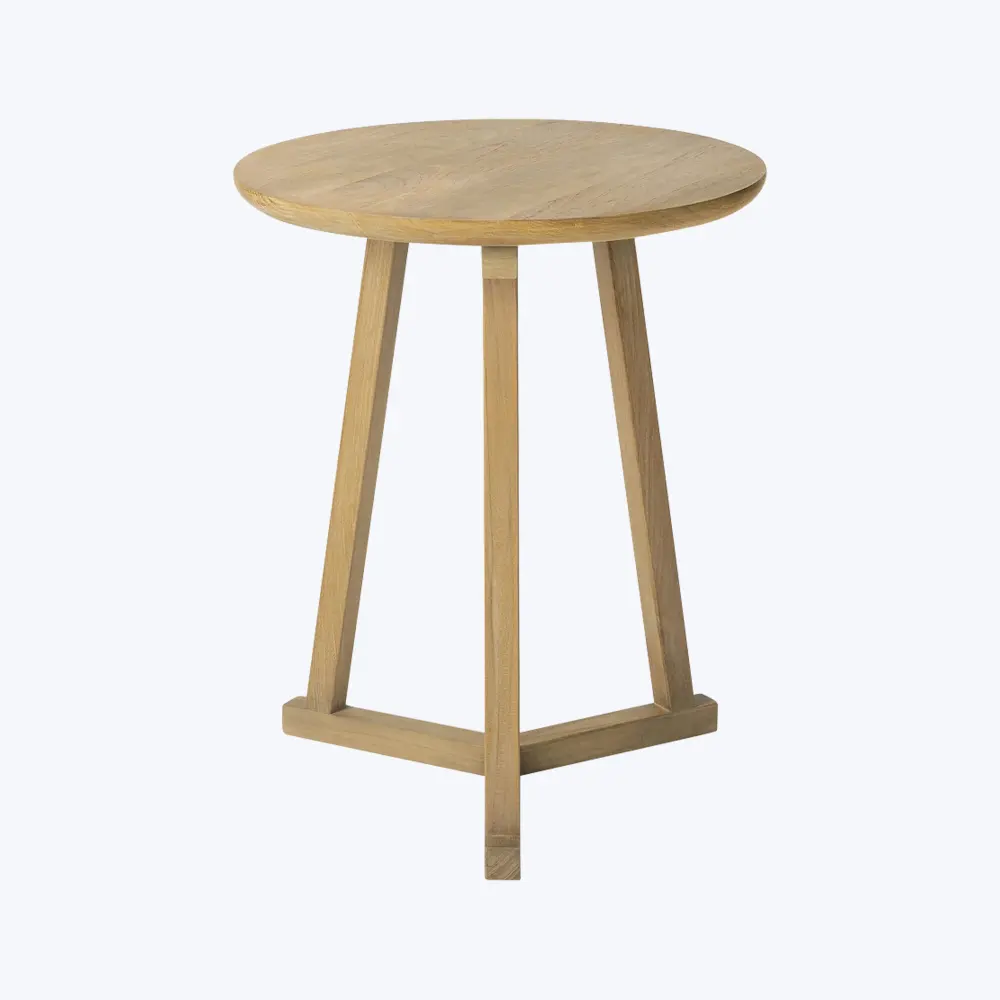 Tripod Side Table Tempered Glass Top