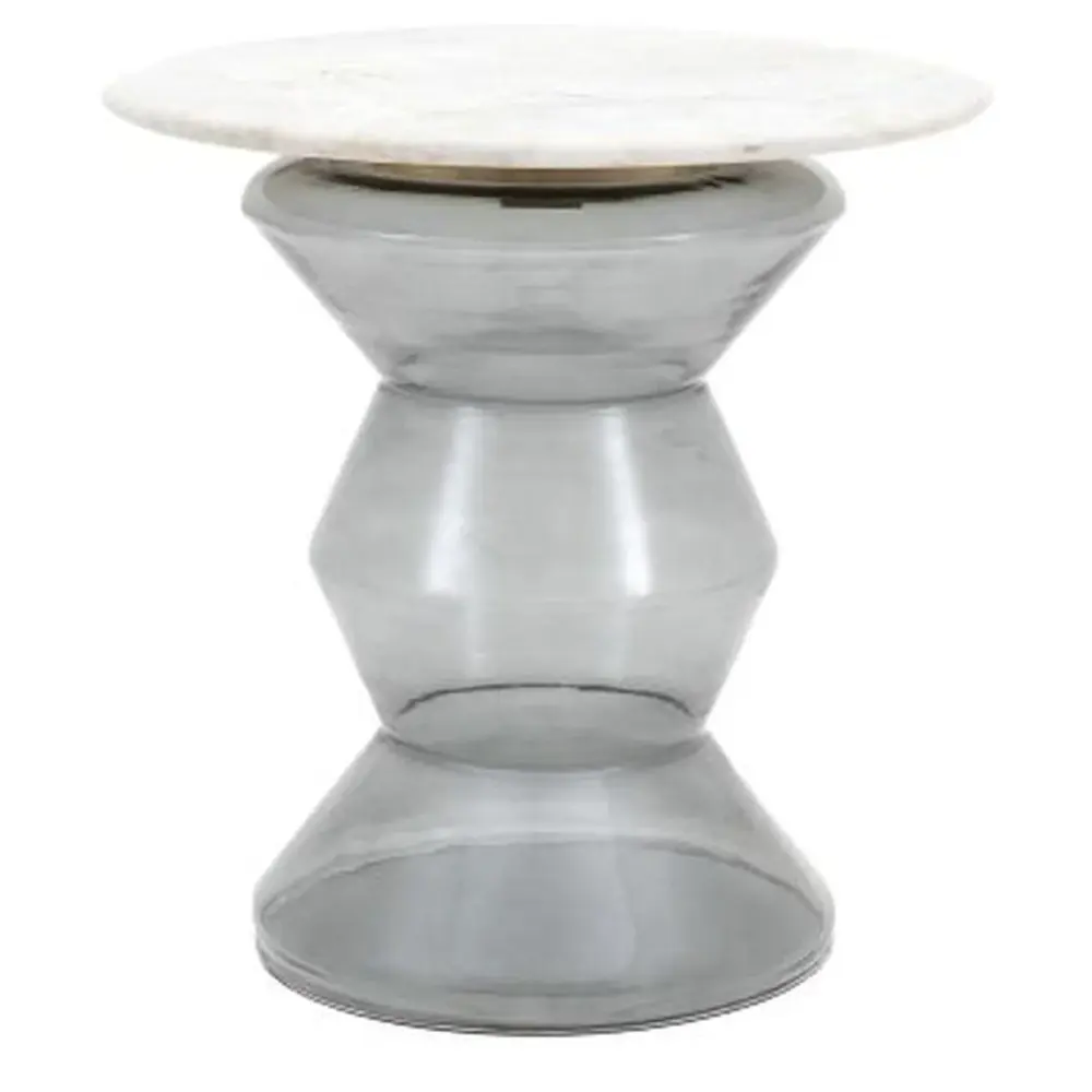 Tuscany Marble Top Round Side Table - Lucid