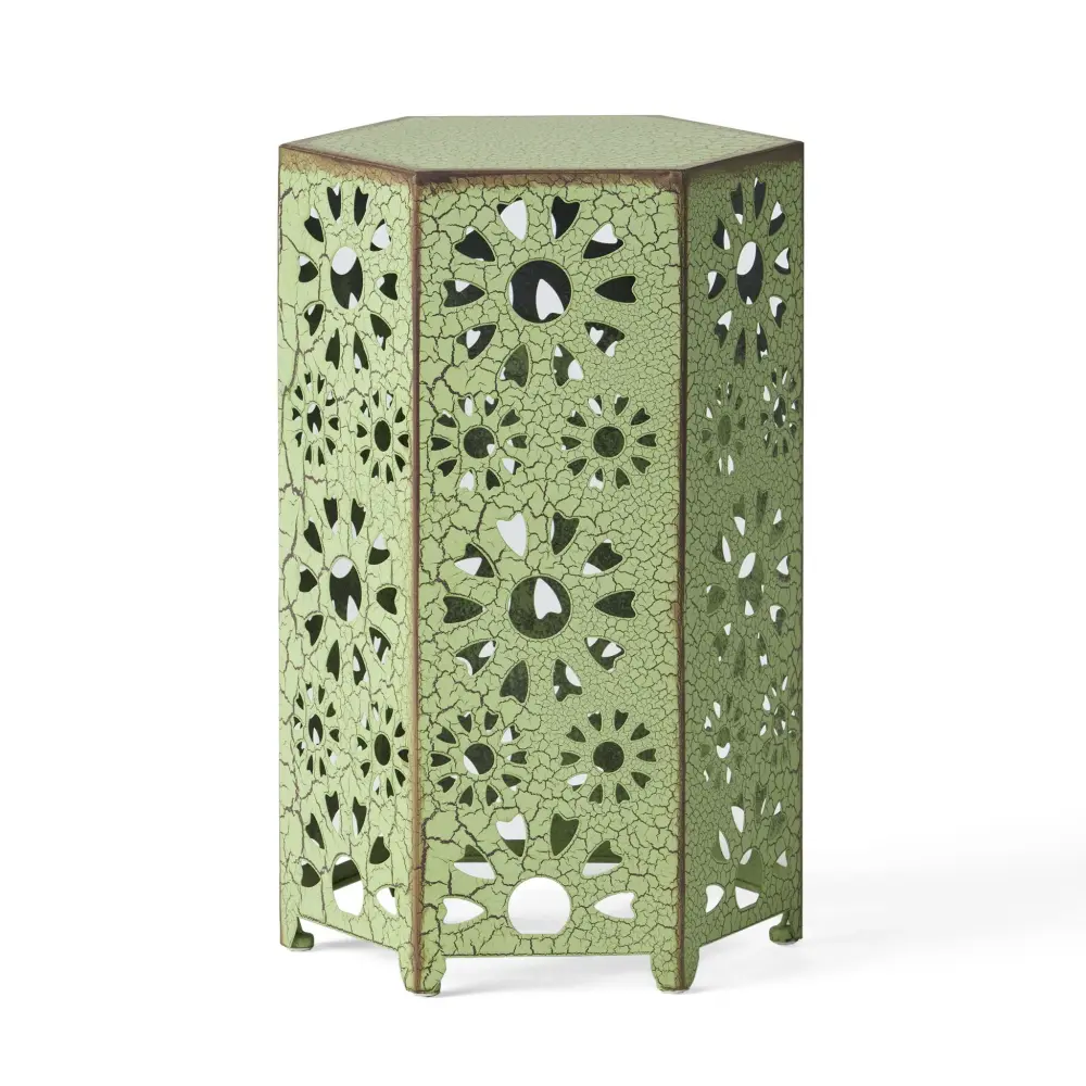 Weather-Resistant Galore - Side Table Sunburst Cut Out Design