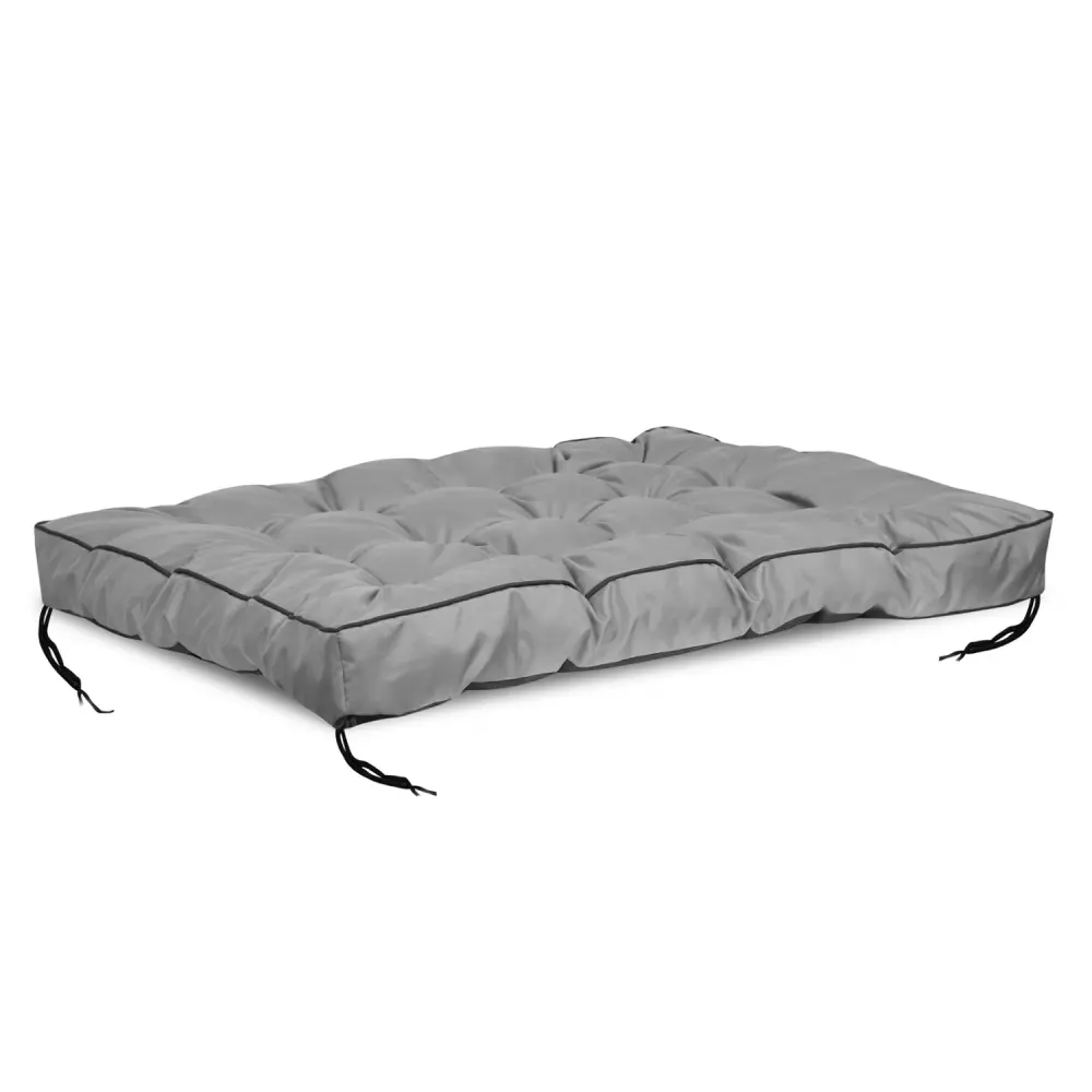 Garden Cushion 120x80 cm High Side Pallet Bench Waterproof Ash