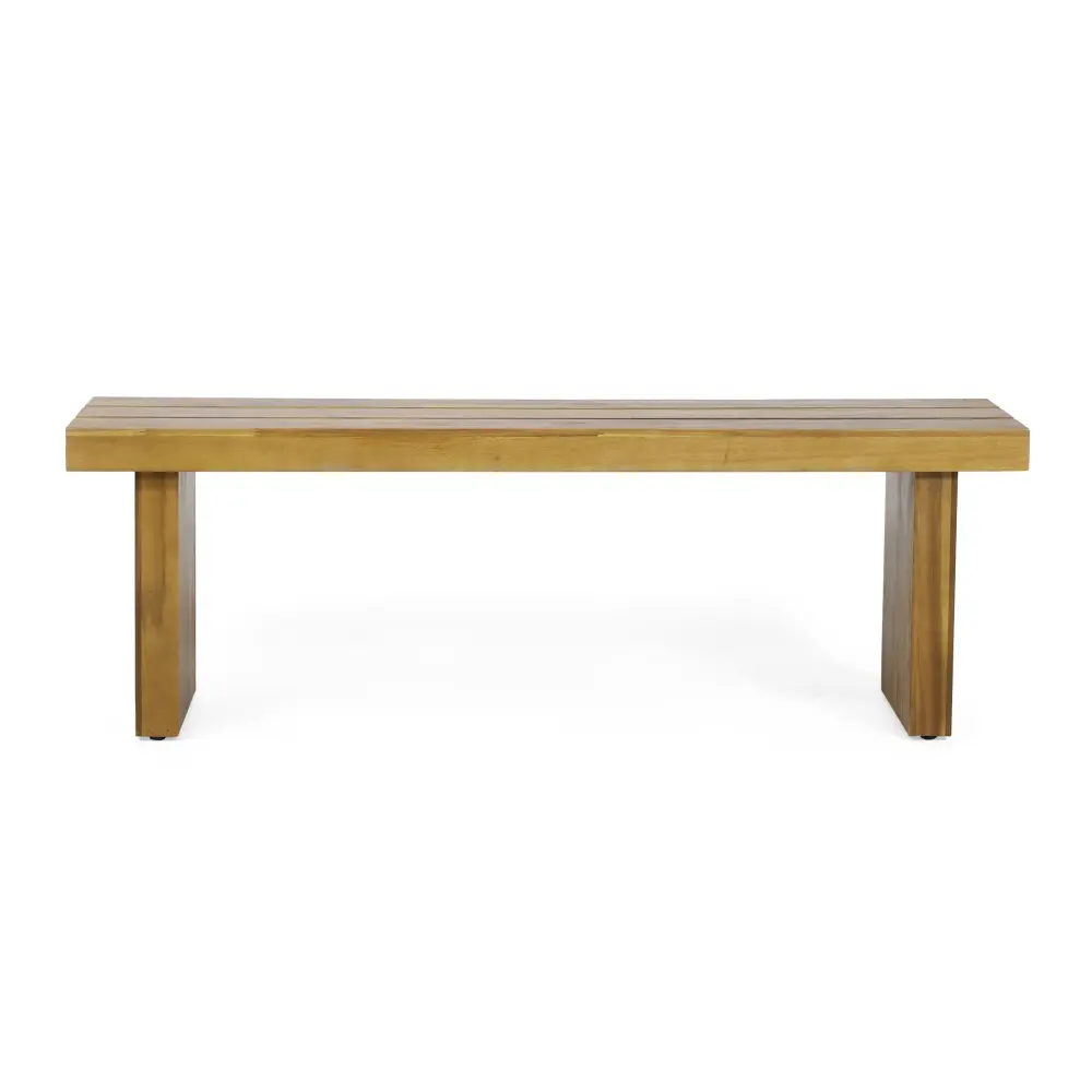 Nahanni - Rustic Acacia Wood Bench Slat Design - Authentic