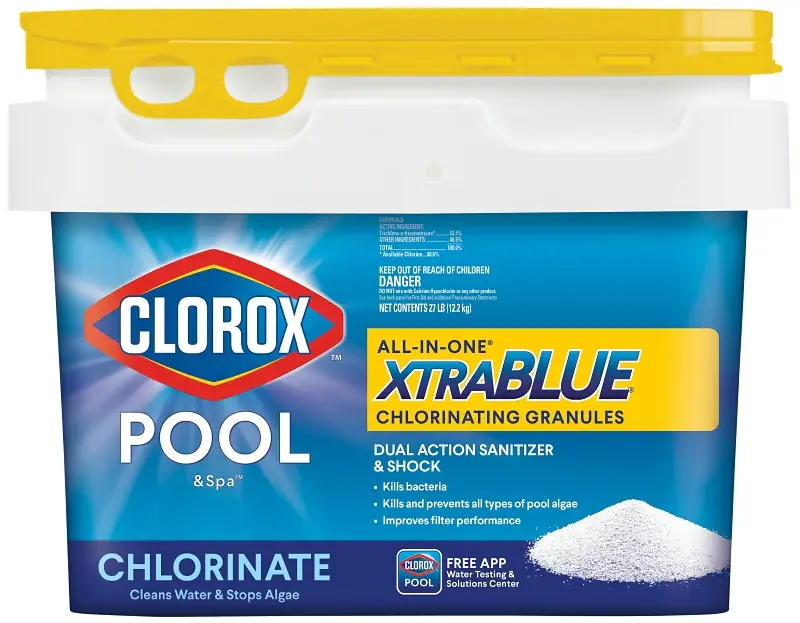 Clorox 24327CLX Chlorine, 27 lb Bucket, Granular