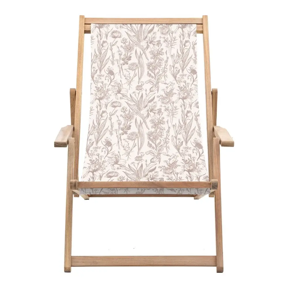 Outdoor Cino Deck Chair - Clay Flora | UV Protected |