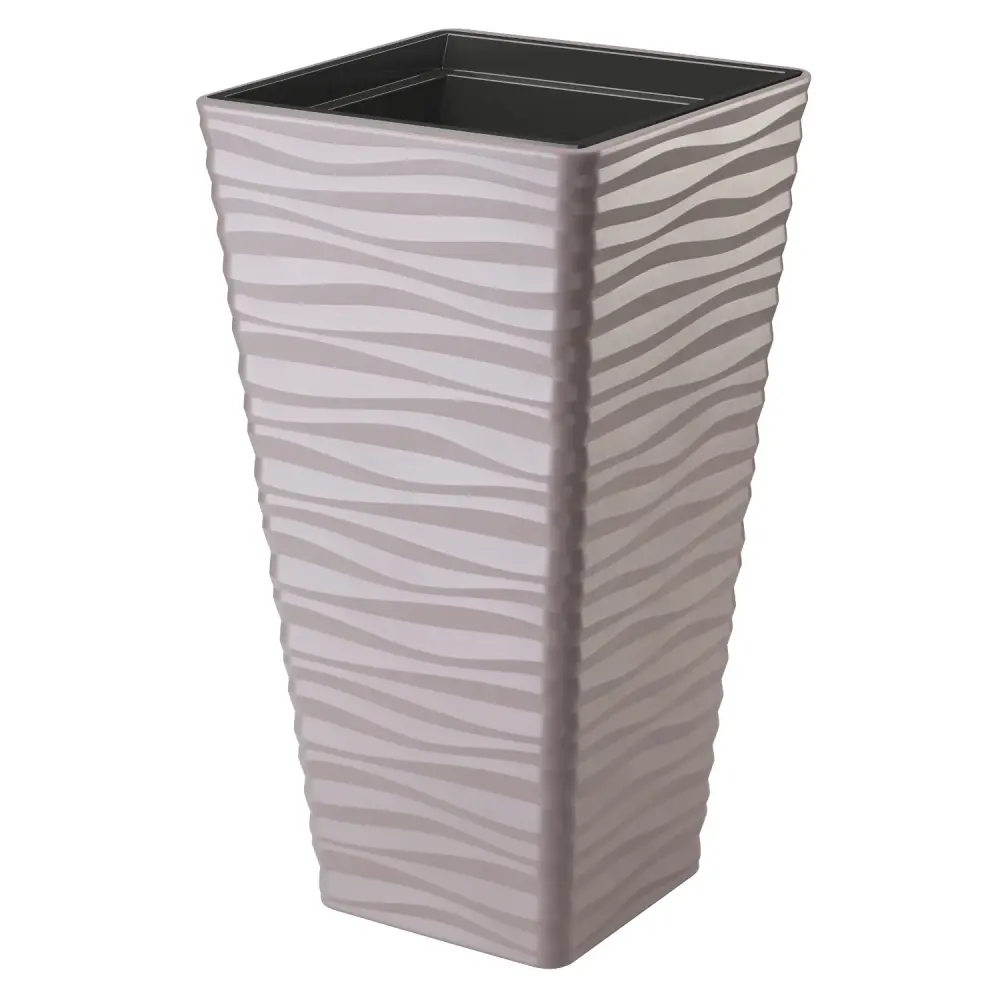Sahara Dunes Sleek square 35 cm grey-beige casing indoors and outdoors