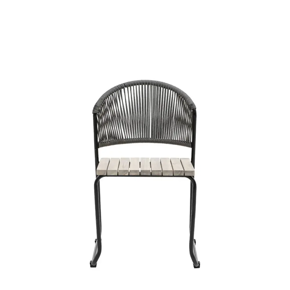 Waterproof Bike Taranto Outdoor Set 2 Dining Chairs - Onyx & Grey