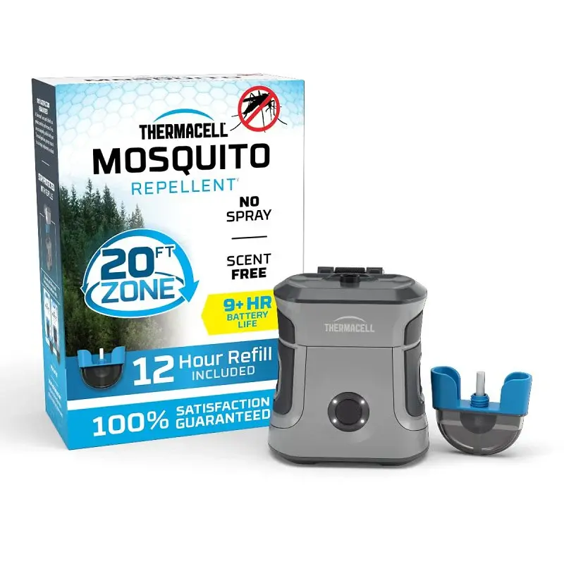 Thermacell EX90GREY Rechargeable Mosquito Repeller, 20 ft Coverage Area, Slate Housing