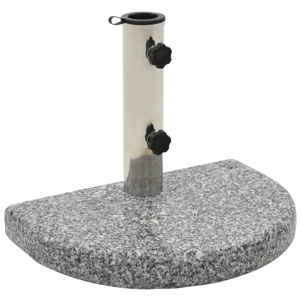 Parasol Base Granite 22 lb Curved Gray Outdoor Umbrella Stand