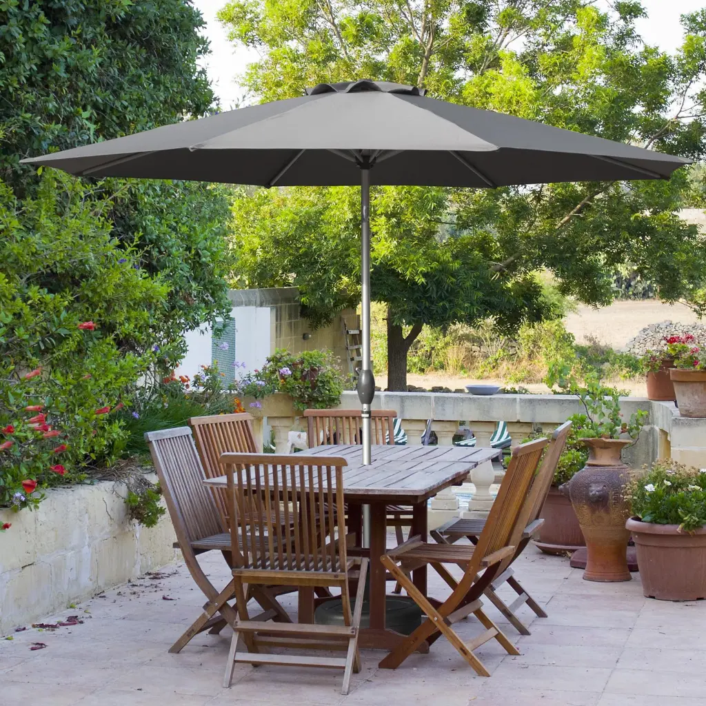 10Ft Patio Umbrella, Outdoor Table Umbrella Push Button Tilt crefise patio life