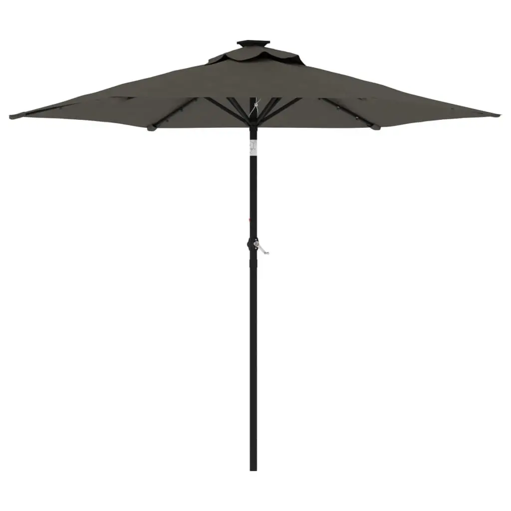Garden Parasol Steel Pole Anthracite 88.6x88.6x83.5 Inches Outdoor Umbrella