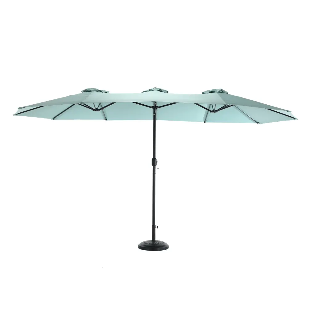 14.8 Ft Double Sided Outdoor Umbrella Crank Lift Patio and Garden hifine outdoor furniture w-640