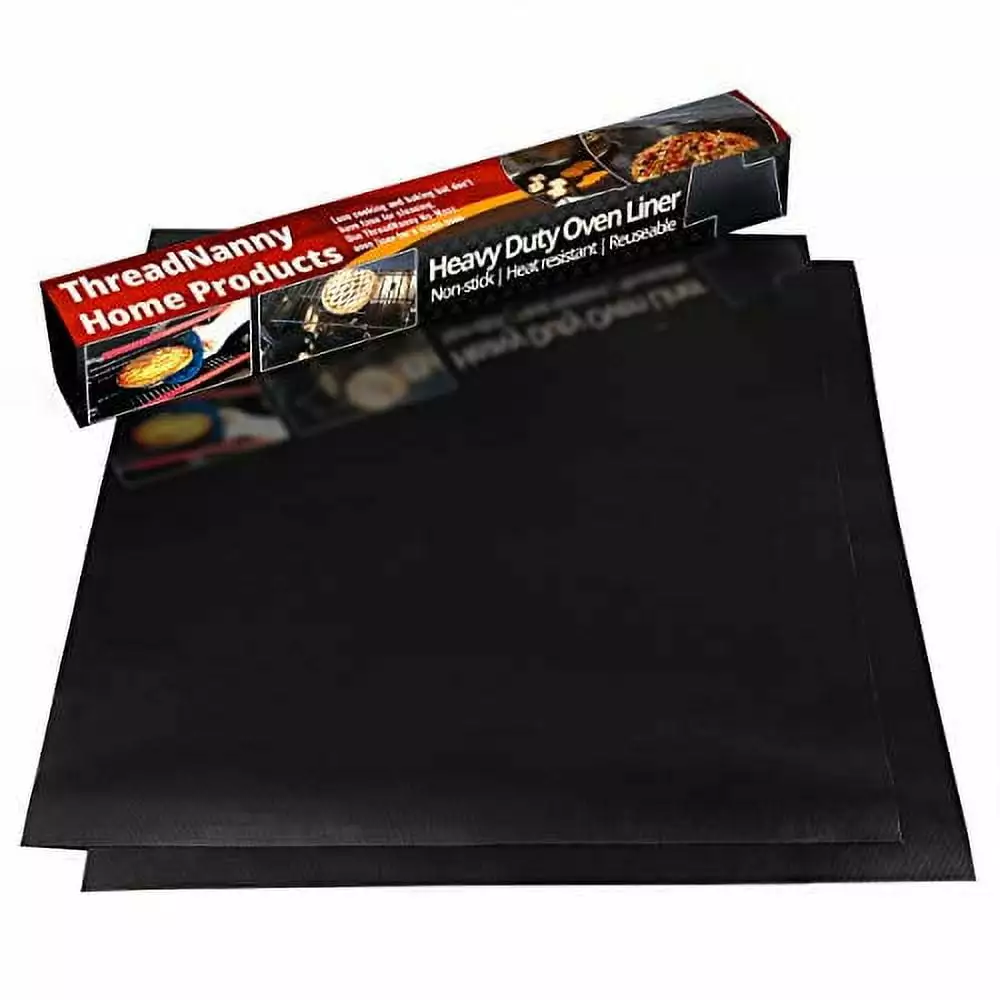 Large Thick Heavy Duty 2 Pack Non Stick Teflon Oven Liners Mat BPA and PFOA Free Electric Gas Oven Microwave Grills