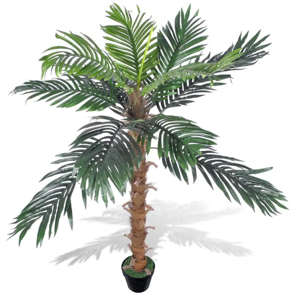 Artificial Plant Coconut Palm Tree Pot 55 Inches Tall Faux Indoor Outdoor Decor