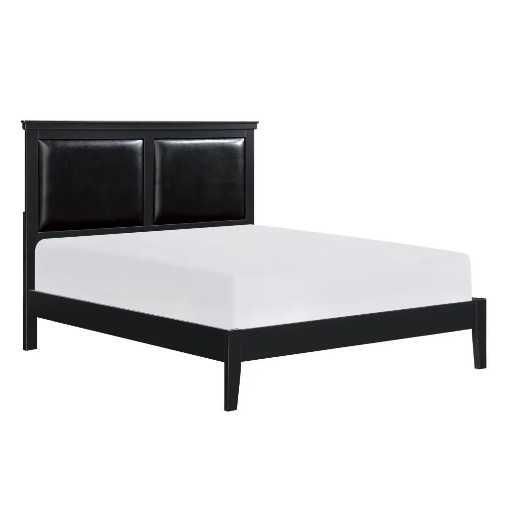 Classic Black Finish Queen Dimensions Panel Bed Timberen Bedroom Home Decor kanepe