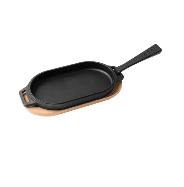 Ooni UU-P08C00 Sizzler Pan Cast Iron Pizza and Cooking Black Brown