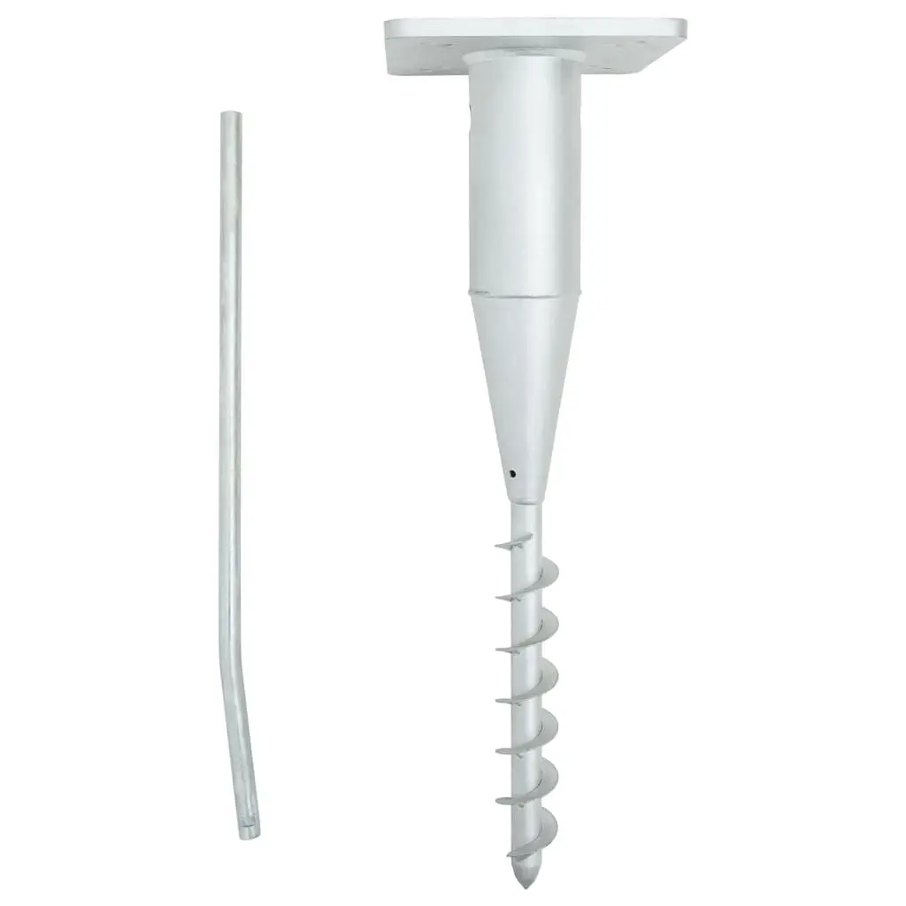 -Ground Parasol Base Rod 6.3x6.3x20.5 Inches Steel Outdoor Accessory