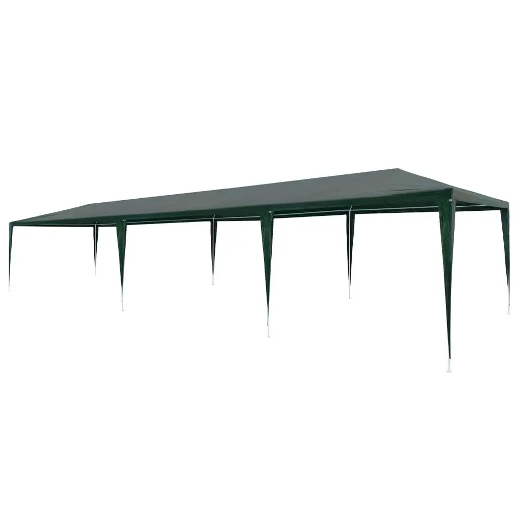 Green PE Party Tent 9.8'x29.5' Extra Large Outdoor Canopy
