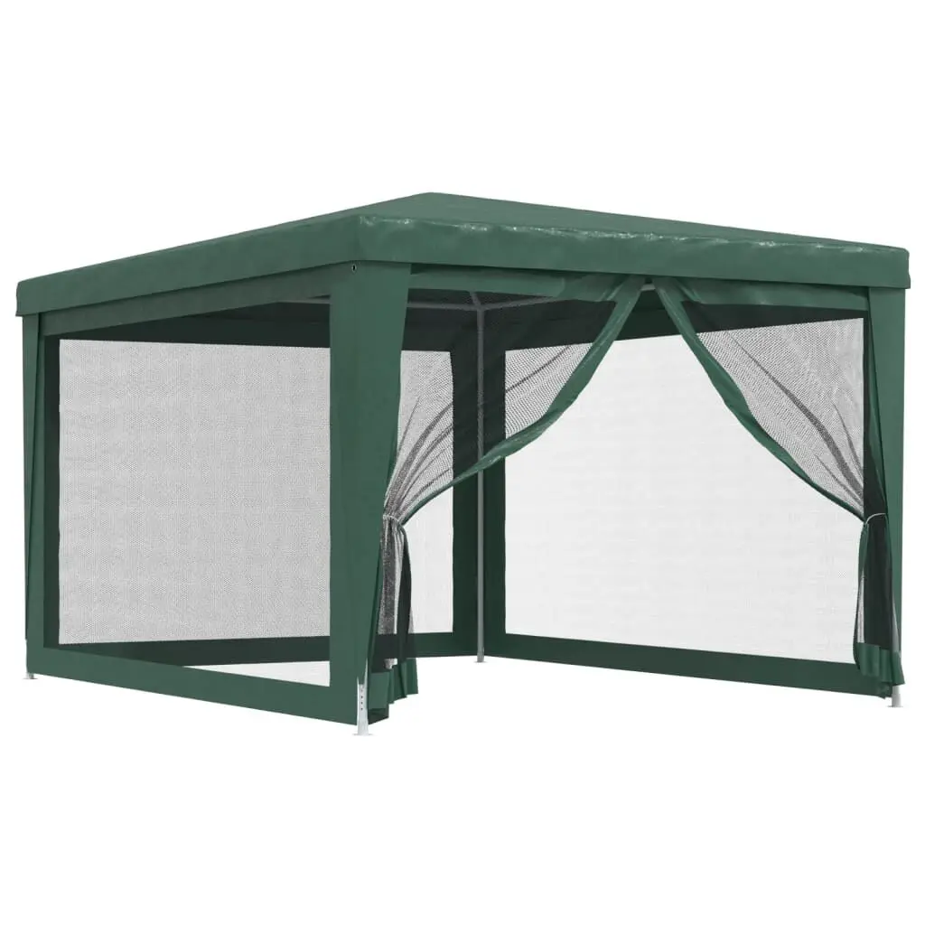 9.8x13.1 Foot Green Party Tent 4 Mesh Sidewalls HDPE Extra Large Canopy