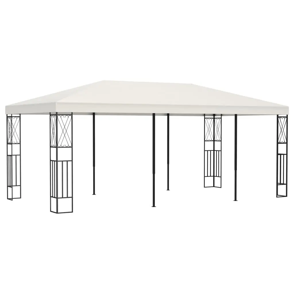 9.8'x19.6' Cream Fabric Gazebo Extra Large Outdoor Party Tent