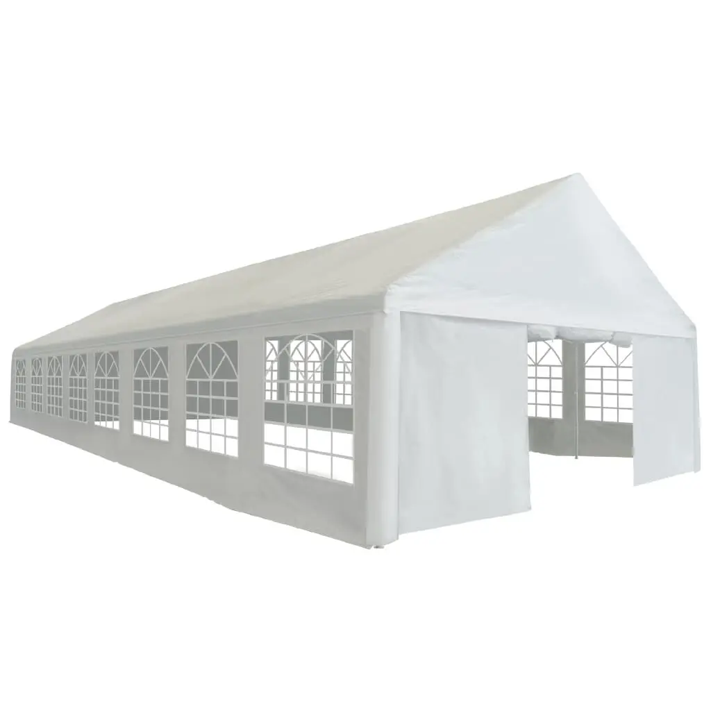 Party Tent PE 19.7x52.5 Feet White Large Outdoor Event Canopy