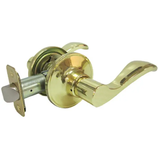 Taiwan Fu Hsing LYE703BZ Reversible Lever Passage Lockset Hall or Closet Polish Brass