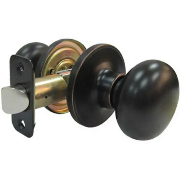Taiwan Fu Hsing TFX730B Mushroom Passage Lockset Adjustable Backset Aged Bronze