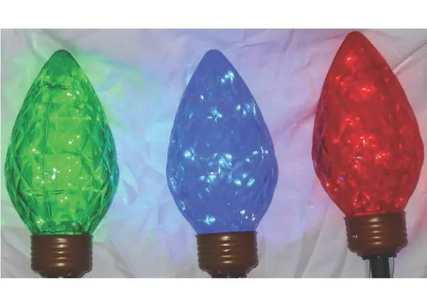 Santas Forest 19930 C9 LED Giant Path Marker Multicolor Holiday Decoration Santa's Forest