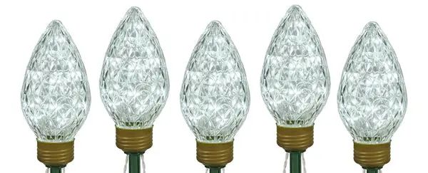 Santas Forest 19931 C9 LED Giant Path Marker Clear Outdoor Christmas Light Santa's Forest