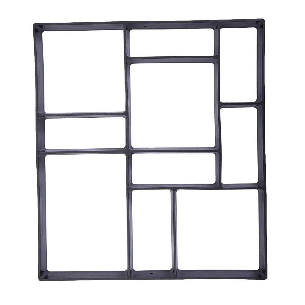 Reusable Concrete Path Maker Molds Square Black Polypropylene w2181