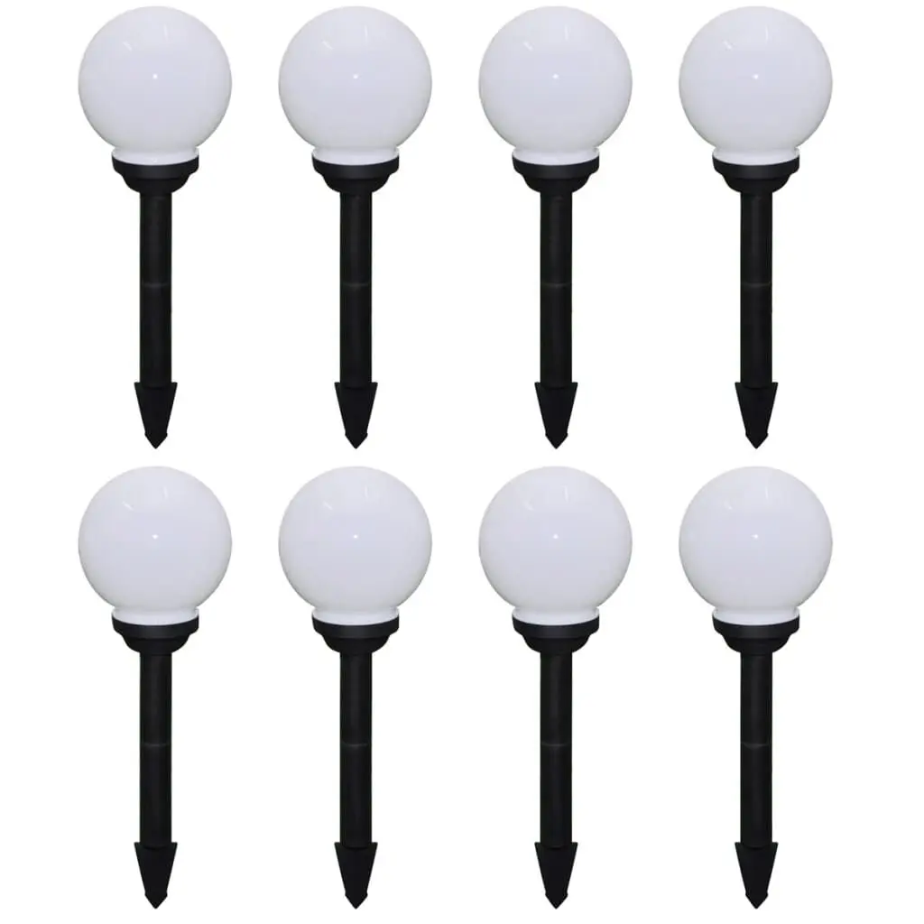 8 Pack Outdoor LED Pathway Lights 5.9 Inch Ground Spike Garden Walkway