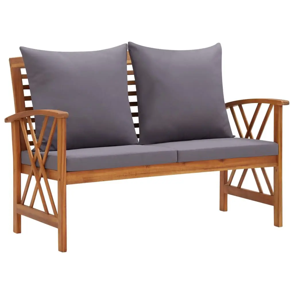 Patio Bench Cushions 46.9 Inches Solid Acacia Wood Outdoor Seating