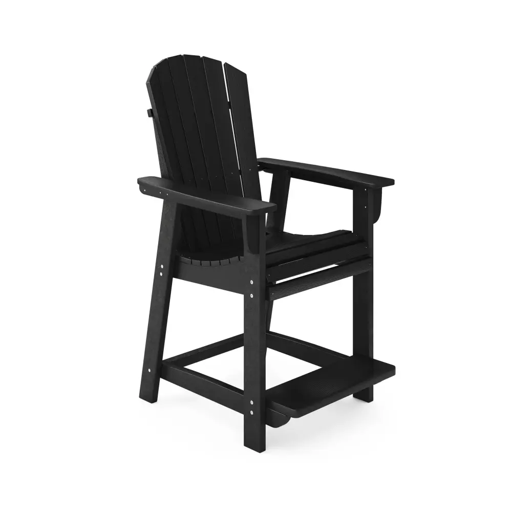 Adirondack Style Counter Chair Voguish HDPE Poly Lumber Dining, Patio, And Garden Comfort