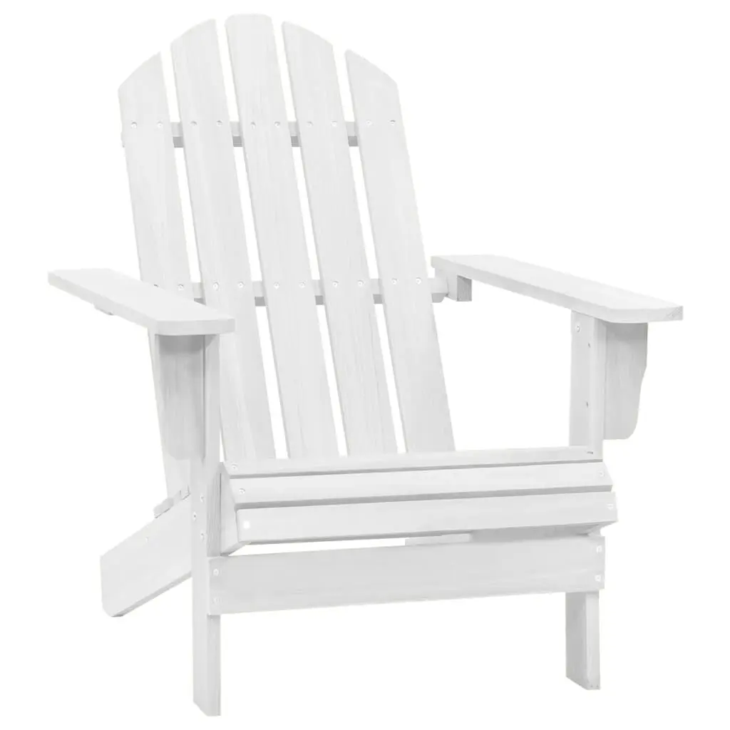 Patio Chair Wood White Outdoor Garden Furniture Comfortable Design