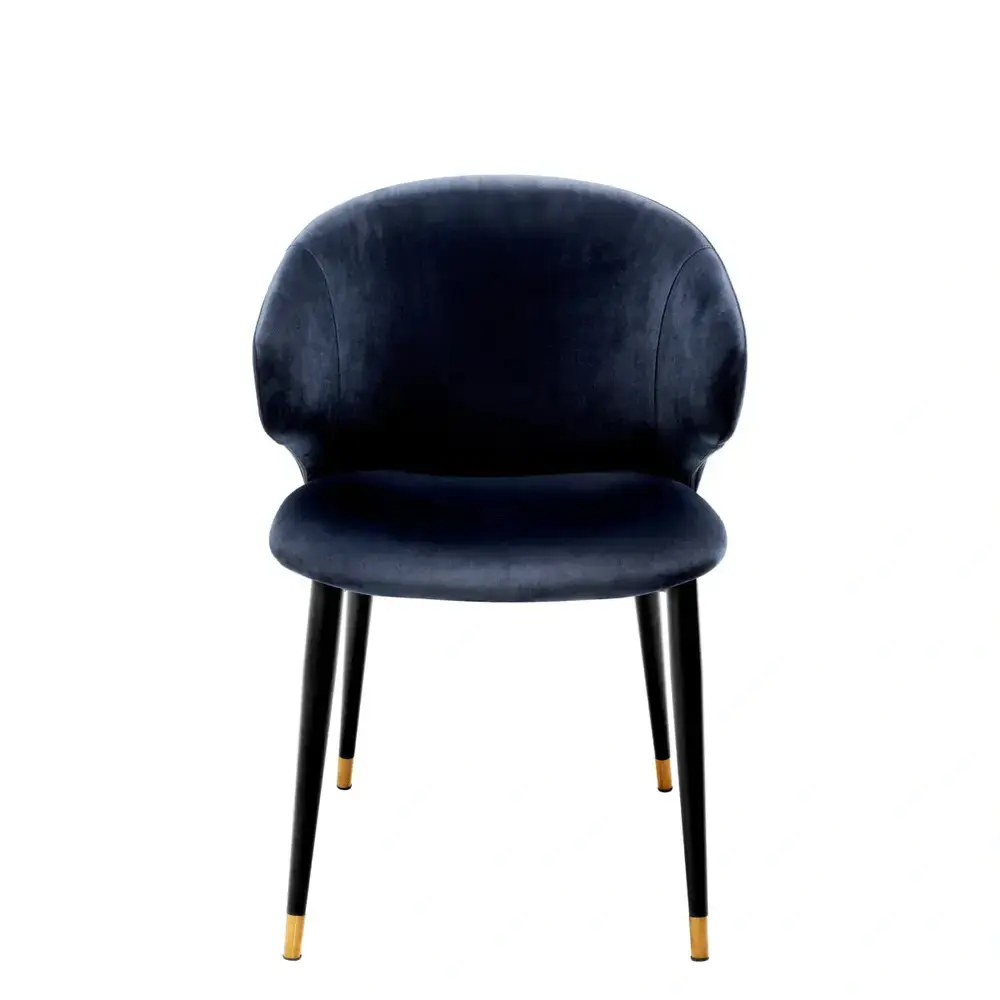 Volante Dining Chair - Savona Midnight Cobalt Arm