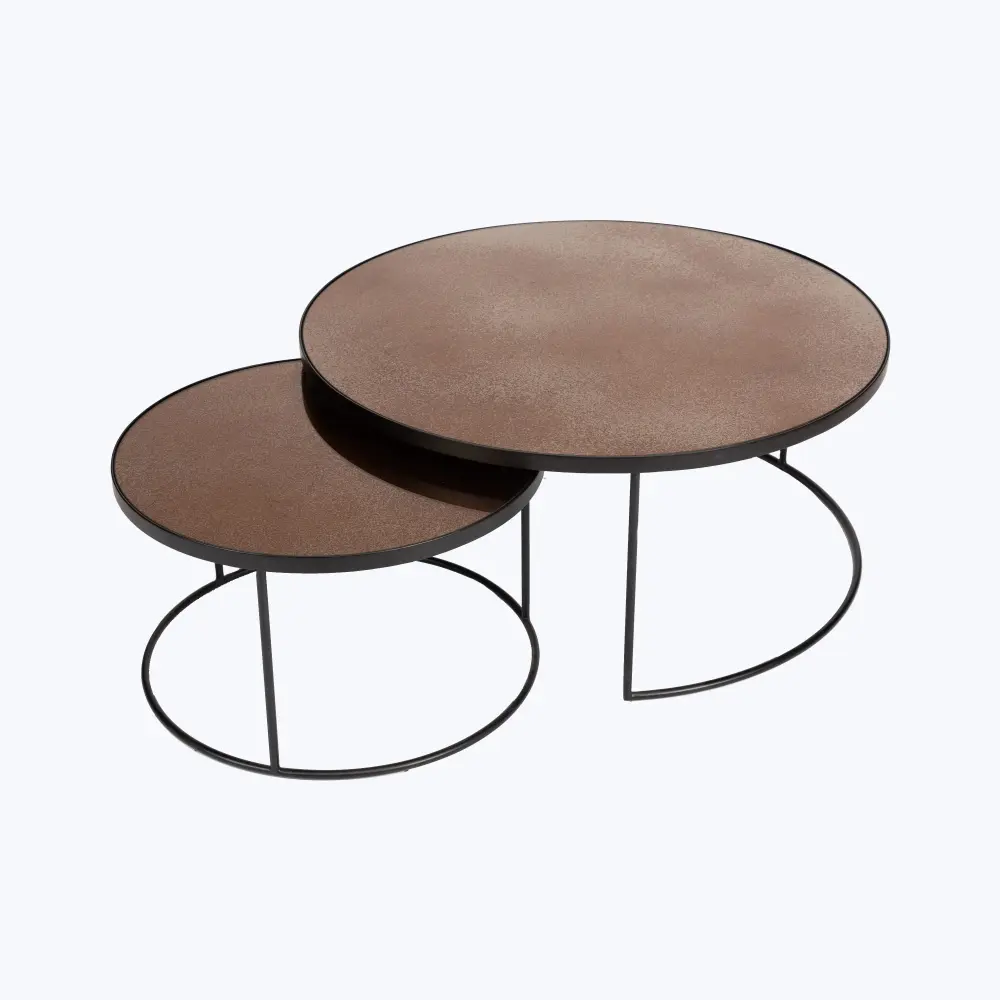 Adjustable Height Reflect Coffee Nesting Tables