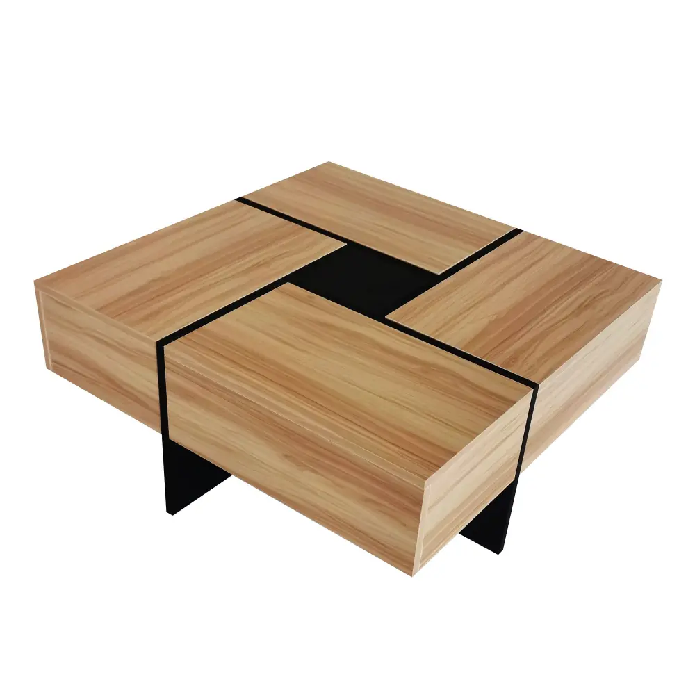Wallace - Coffee Table 4 Hidden Storage Compartments - Espresso