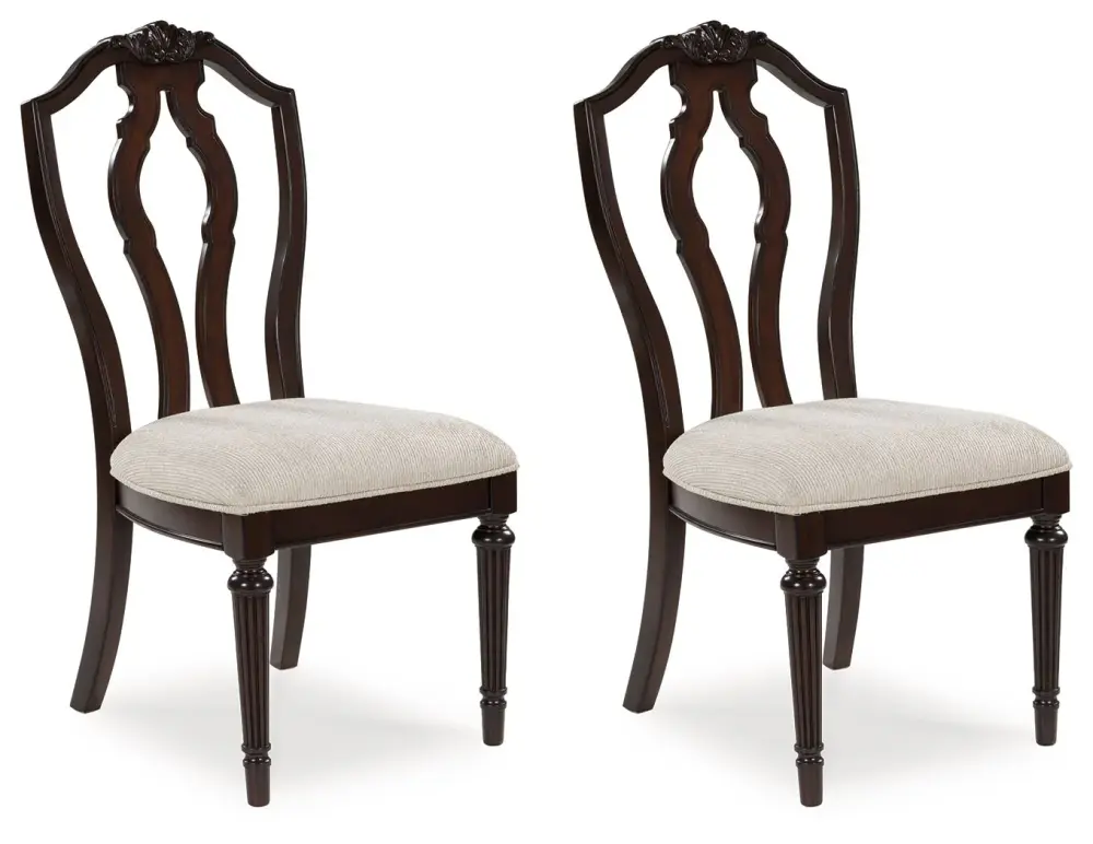 Lavinton - Dining Upholstered Side Chair (Set 2) - Tan / Chocolate